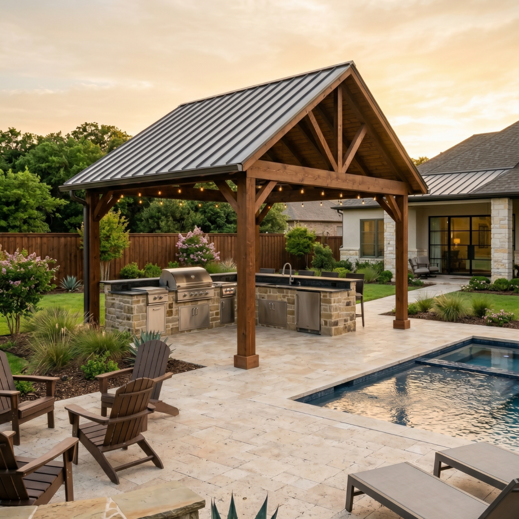 carport and pergola builder near me in ellis county texas builds gable roof pergola